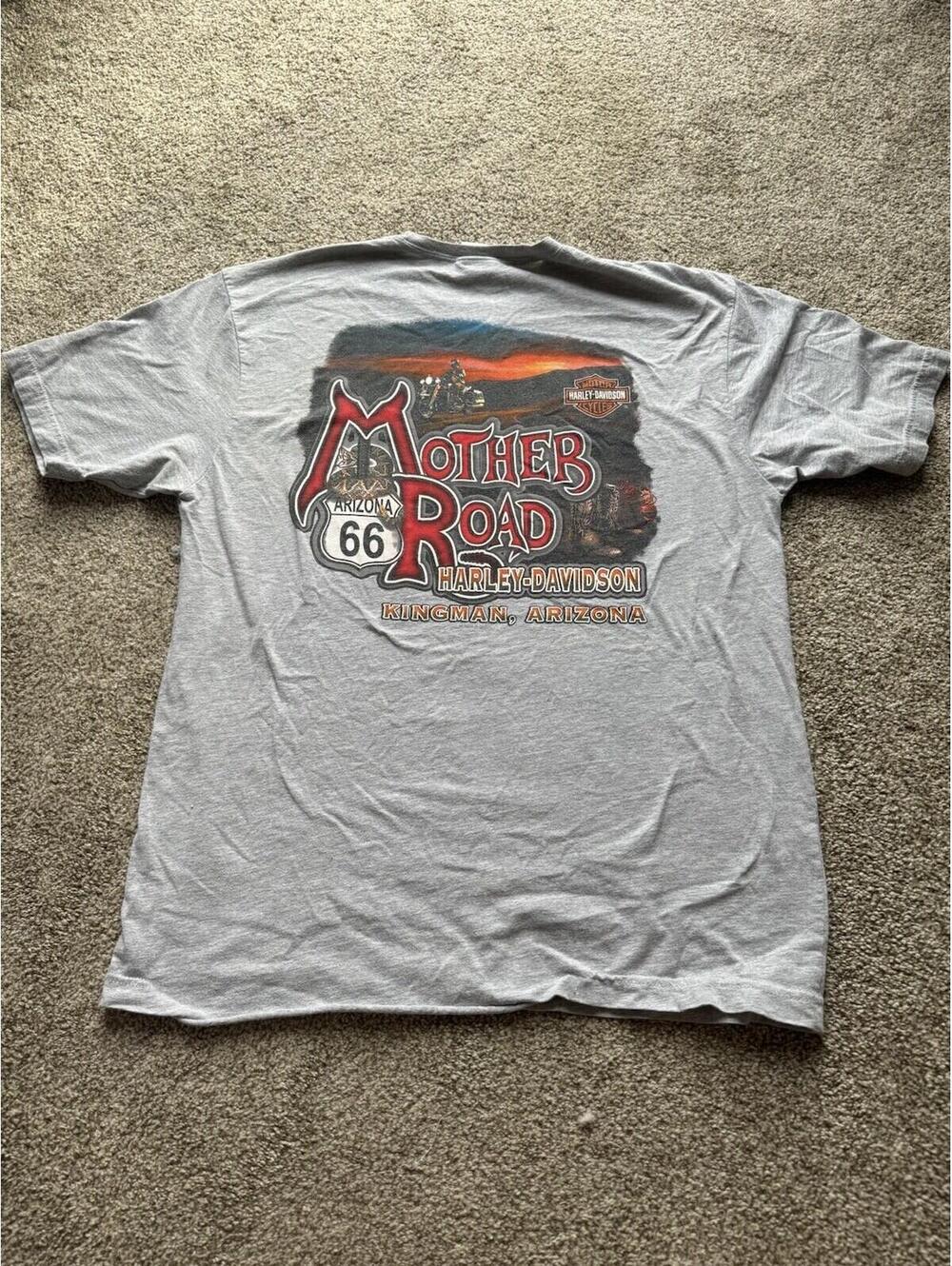 Vtg Y2K Harley Davidson Kingman Arizona Mother Road Shirt